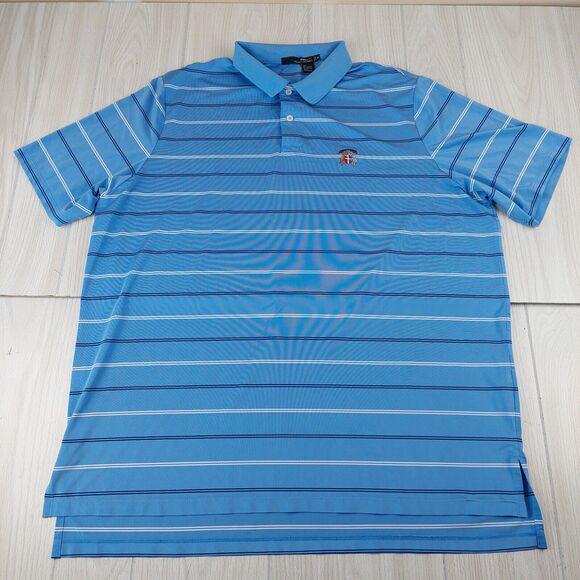 RLX Ralph Lauren Other - RLX Ralph Lauren Polo Shirt Mens 2XL Blue Striped‎ Golf Performance Preppy